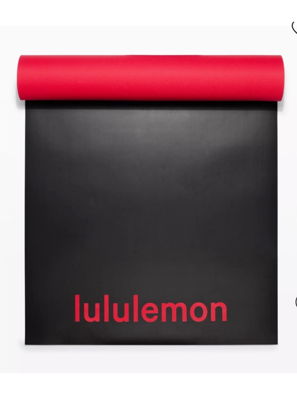 Lululemon The reversible yoga mat 5mm NIB membership edition black red wordmark - Picture 2 of 8
